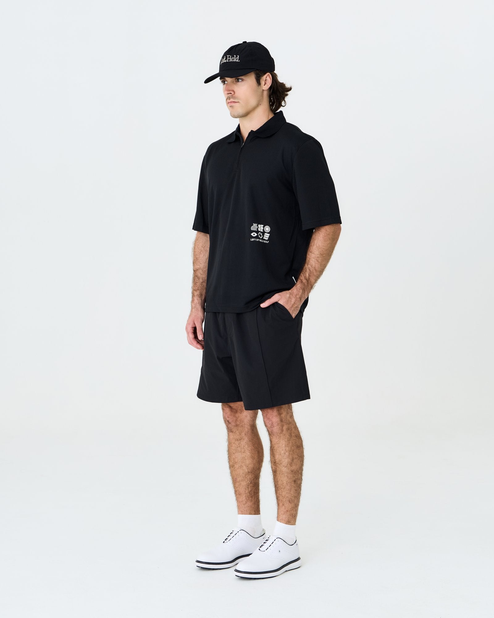 Bass Golf Polo Black | Men's Golf Polo Shirts Australia – Left of