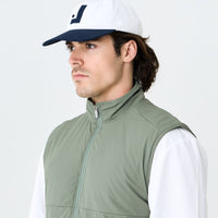 Backwards L Cap - White/Navy
