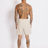 Pin Tuck Golf Short - Cream