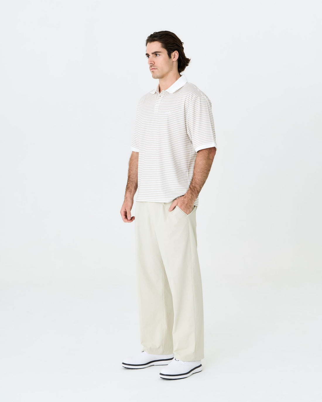 Mornington Polo Beige/White Stripe