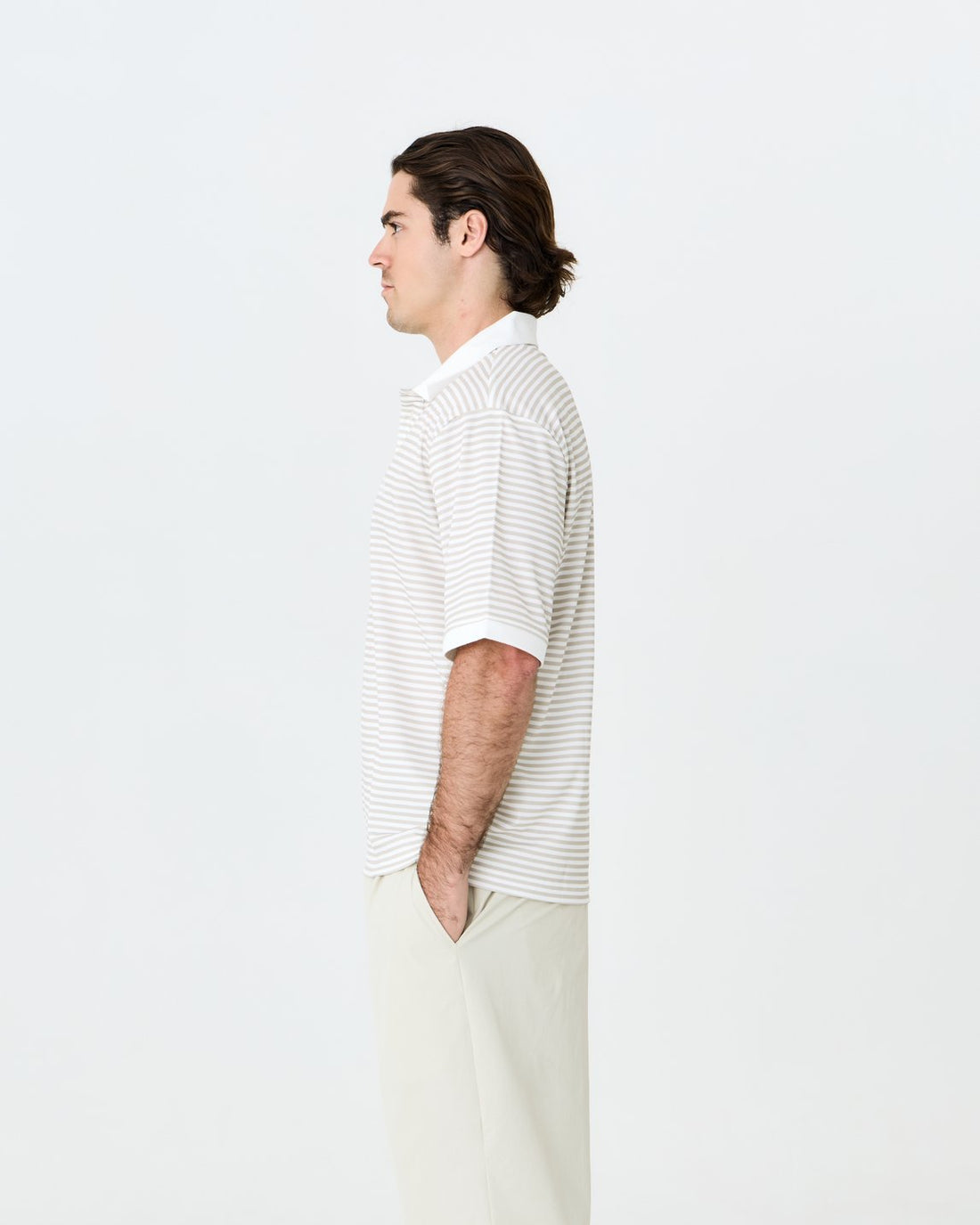 Mornington Polo Beige/White Stripe