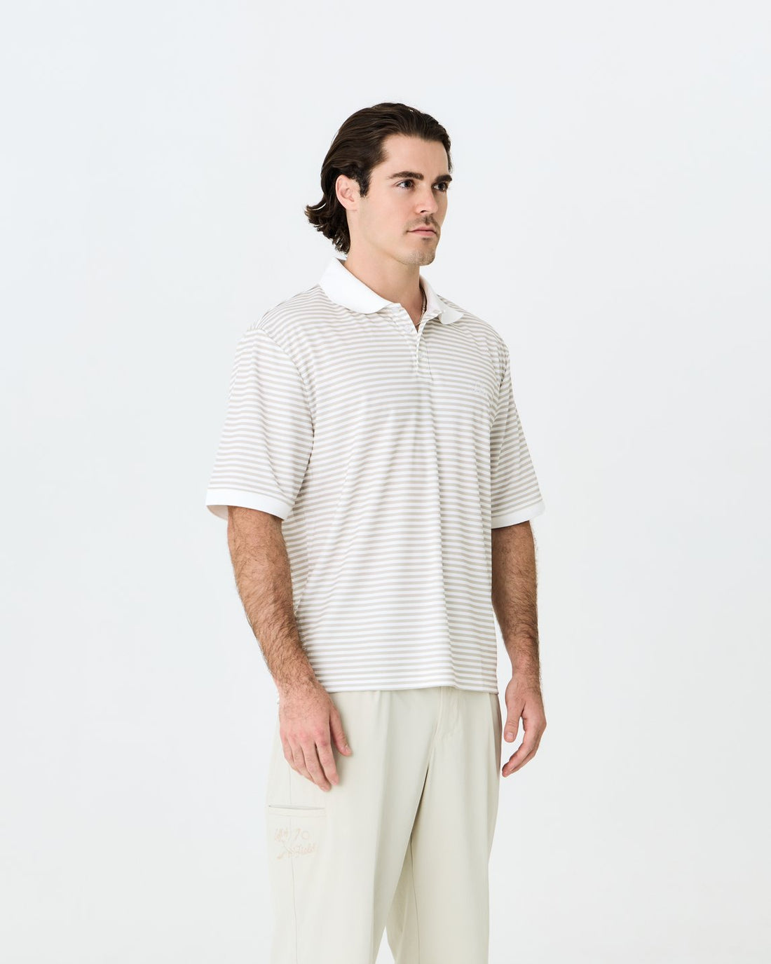Mornington Polo Beige/White Stripe