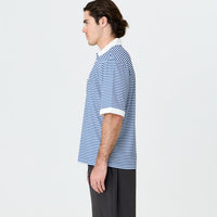 Mornington Polo Blue/White Stripe