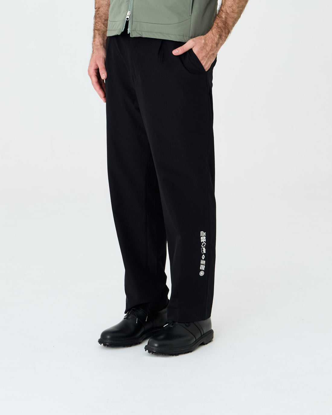 Elements Pleated Wide Leg Tech Trouser