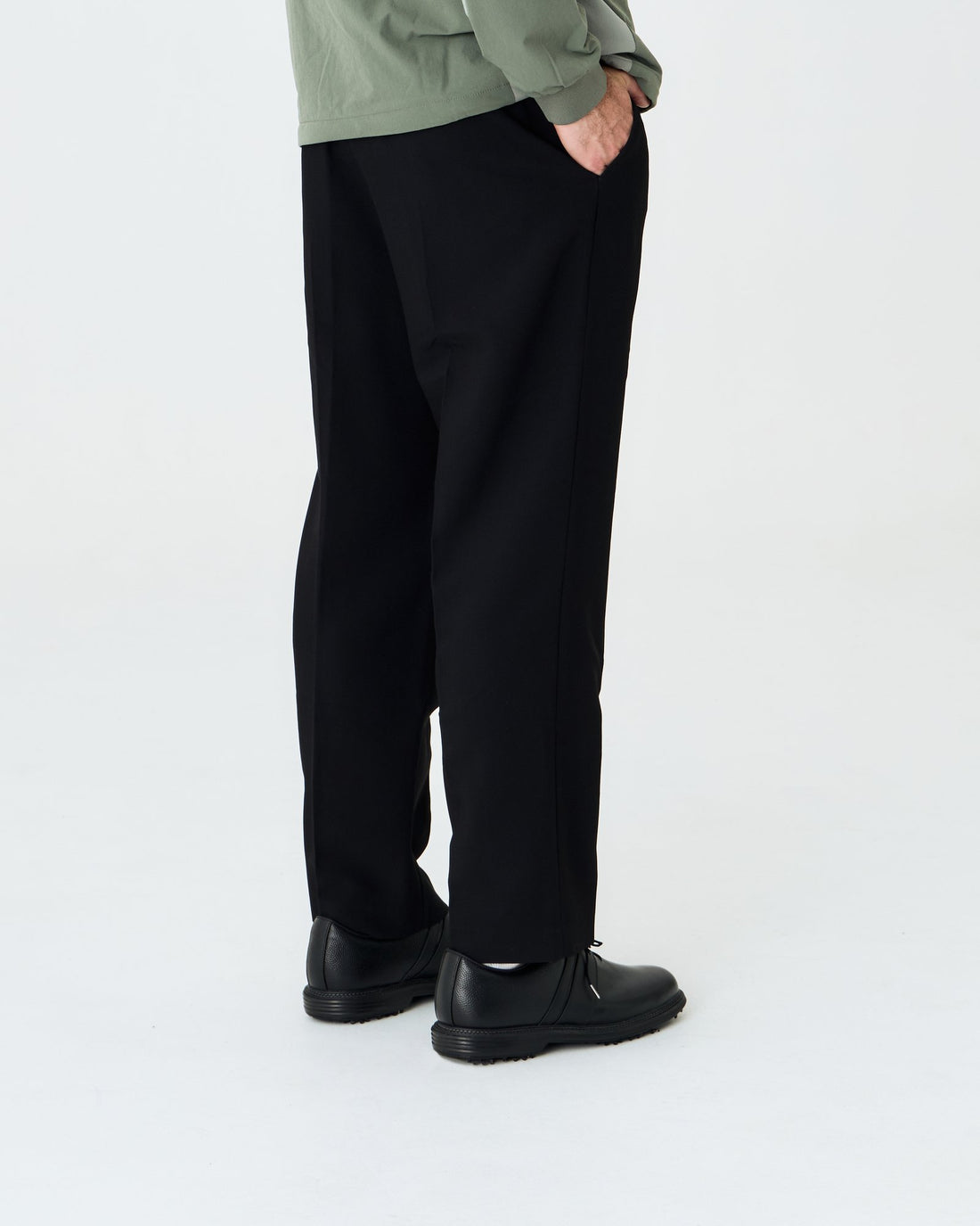 Stanwell Pleated Wide Trouser Black