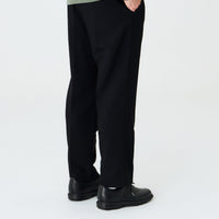 Stanwell Pleated Wide Trouser Black