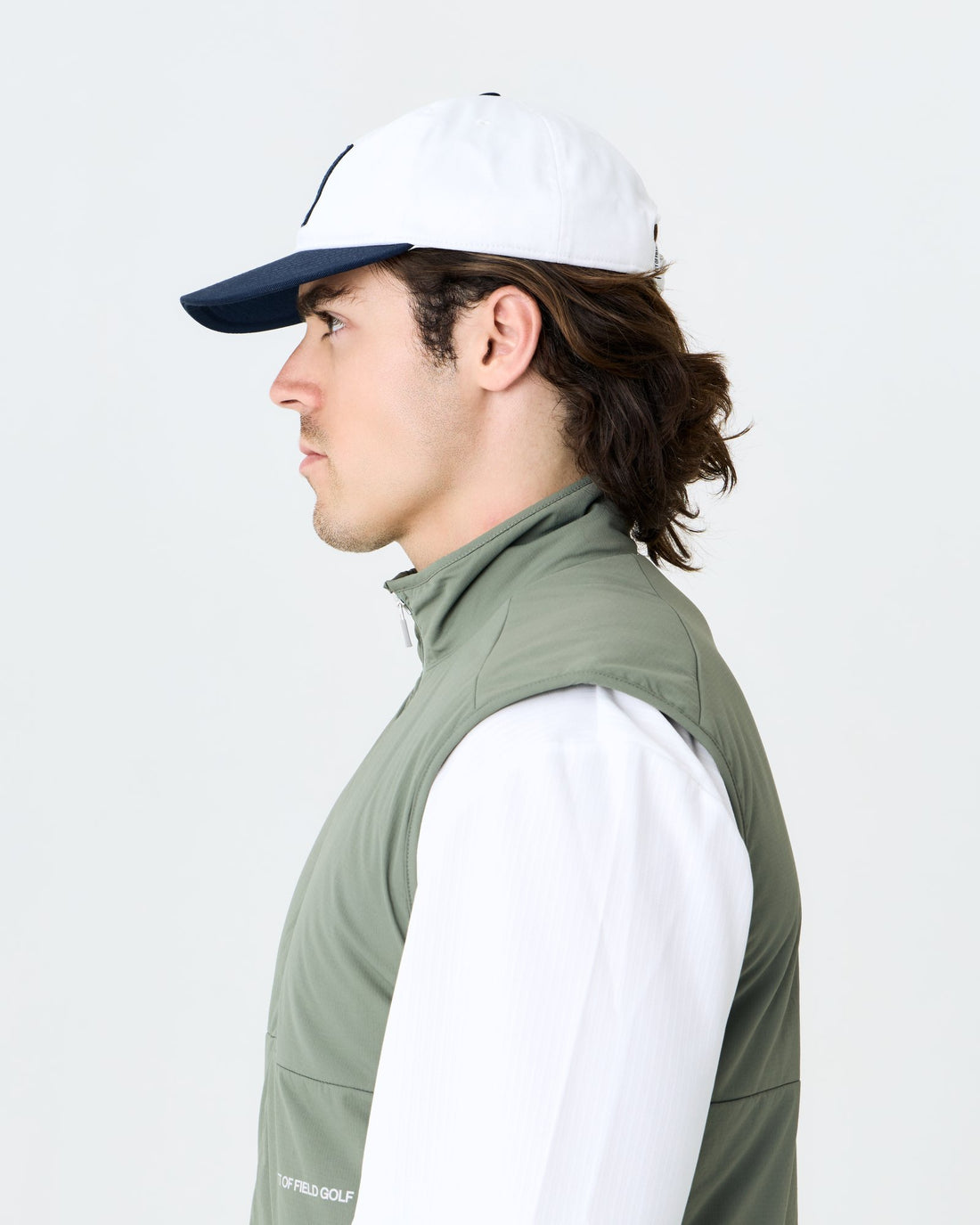Backwards L Cap - White/Navy