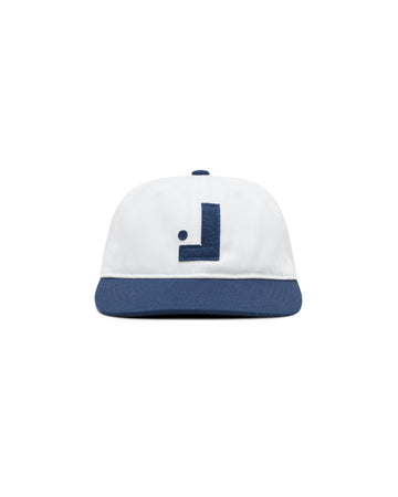 Backwards L Cap - White/Navy