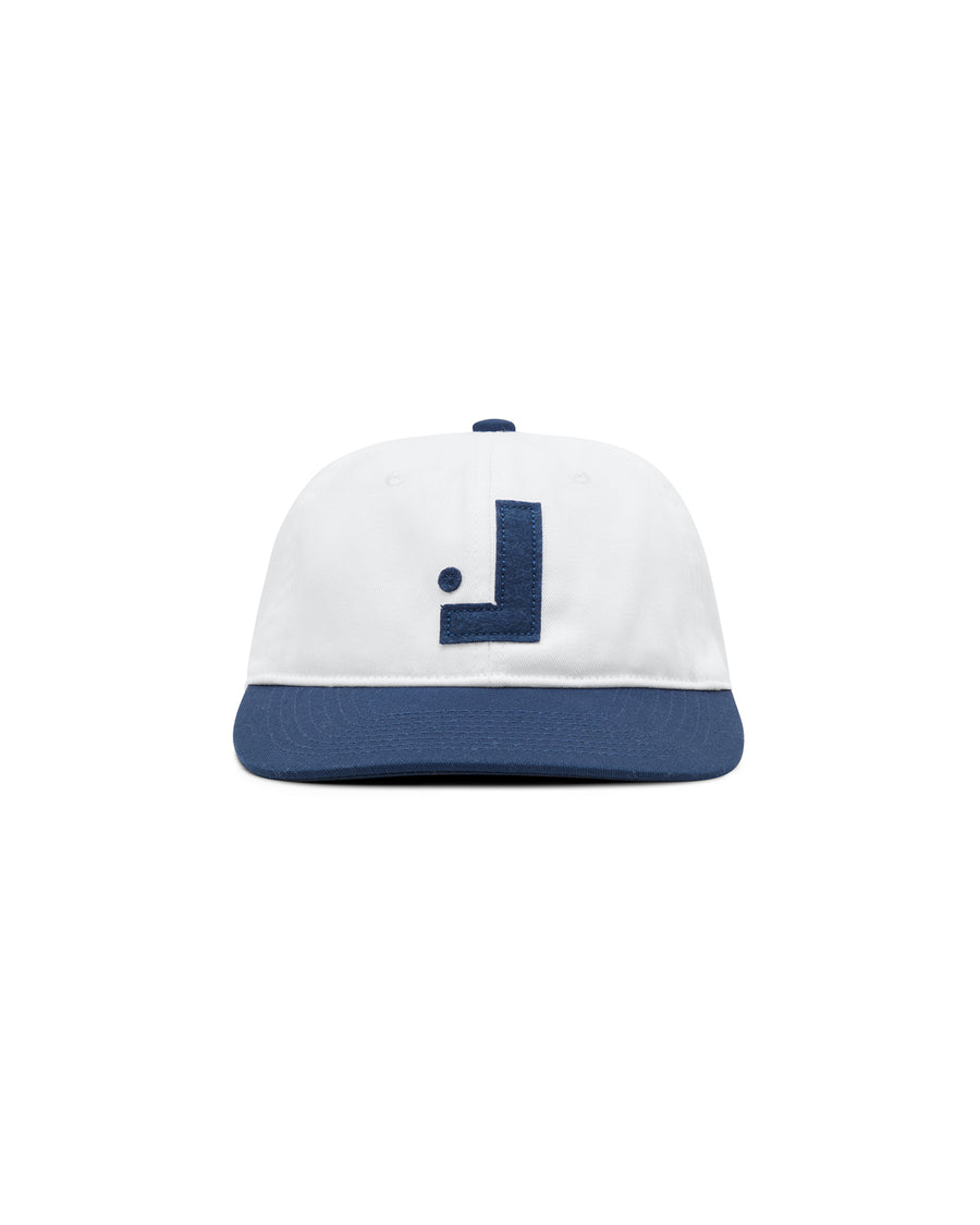 Backwards L Cap - White/Navy